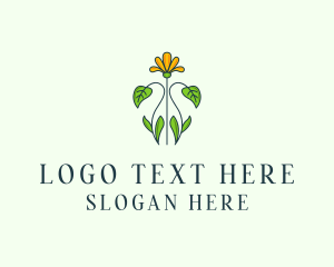 Flower Garden Plant Logo