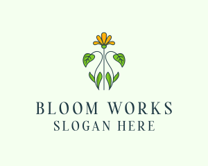 Flower Garden Plant logo design