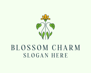 Flower Garden Plant logo design