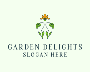 Flower Garden Plant logo design