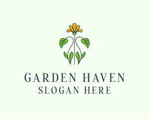 Flower Garden Plant logo design