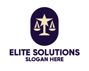 Legal Lawyer Scales Star logo