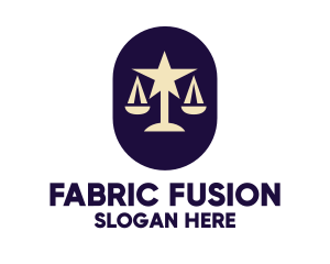 Legal Lawyer Scales Star logo design