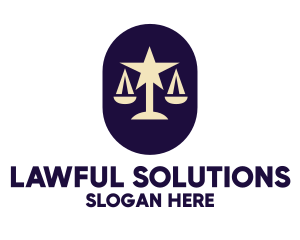 Legal Lawyer Scales Star logo