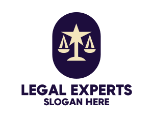 Legal Lawyer Scales Star logo