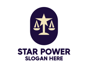 Legal Lawyer Scales Star logo