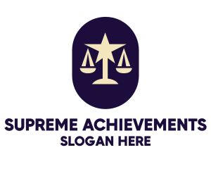 Legal Lawyer Scales Star logo design