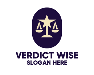 Legal Lawyer Scales Star logo