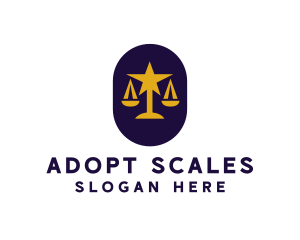 Legal Scales Star logo design