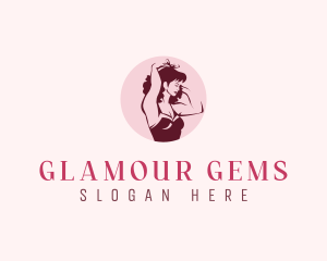 Retro Woman Beauty  logo design