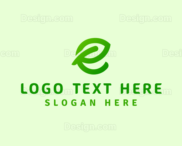 Leaf Environment Letter E Logo