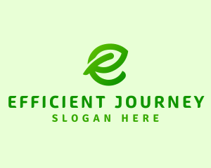 Leaf Environment Letter E logo design