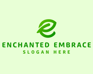 Leaf Environment Letter E logo design