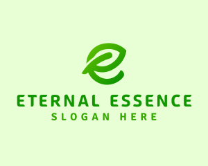 Leaf Environment Letter E logo design