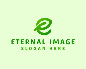 Leaf Environment Letter E logo design