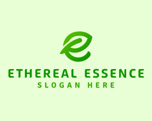 Leaf Environment Letter E logo design