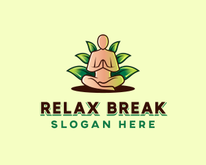 Yoga Leaf Relaxation logo design