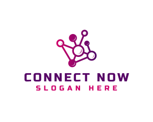 Network Chain Connection logo design