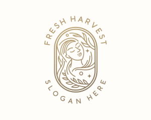 Golden Wellness Woman logo design