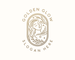 Golden Wellness Woman logo design