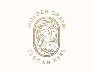 Golden Wellness Woman logo design