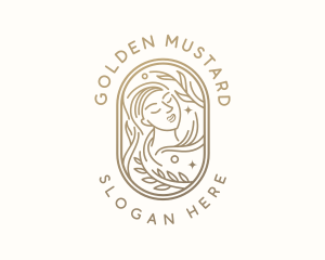 Golden Wellness Woman logo design