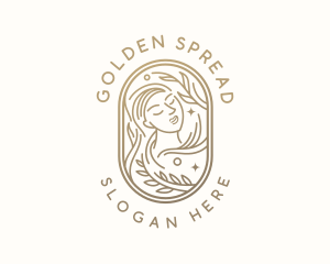 Golden Wellness Woman logo design