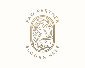 Golden Wellness Woman logo design