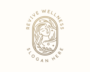 Golden Wellness Woman logo design