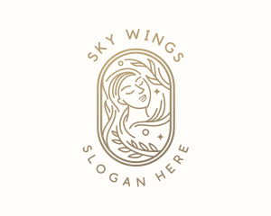 Golden Wellness Woman logo design