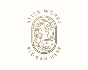 Golden Wellness Woman logo design