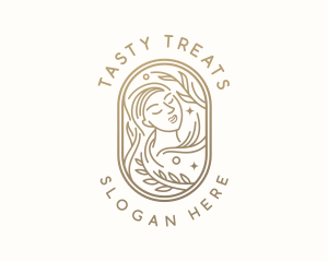 Golden Wellness Woman logo design