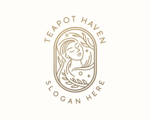 Golden Wellness Woman logo design