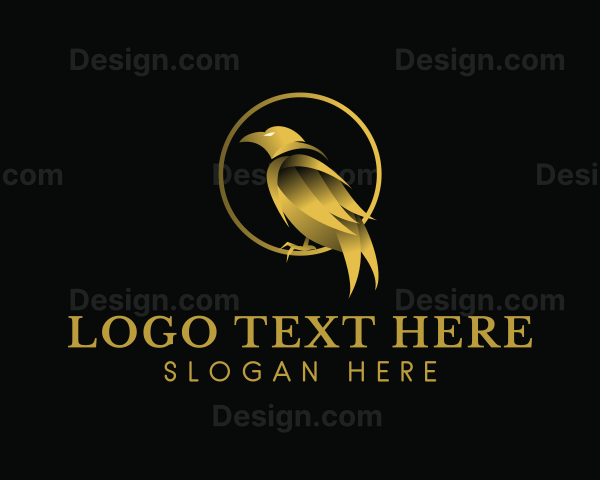 Elegant Gold Bird Logo