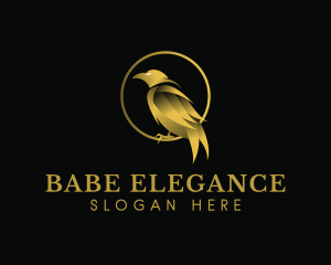 Elegant Gold Bird logo design