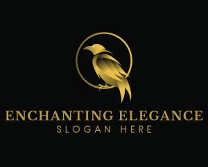 Elegant Gold Bird logo design