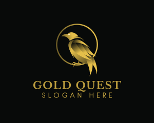 Elegant Gold Bird logo design