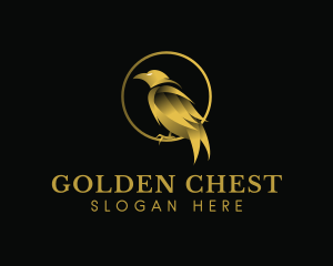 Elegant Gold Bird logo design