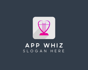 Heart Lyre App logo design