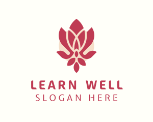 Wellness Red Lotus  logo design