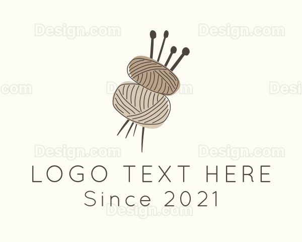 Brown Yarn Crochet Logo