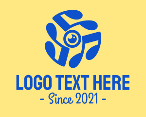 Album - Blue Music Lens logo design