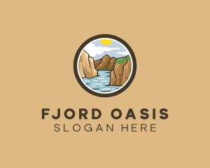 Rustic Mountain River logo design