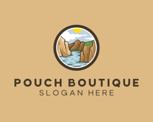 Rustic Mountain River logo design