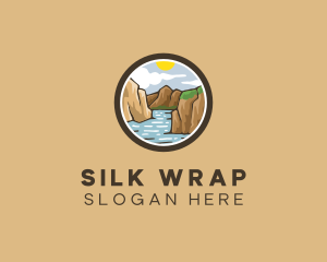 Rustic Mountain River logo design