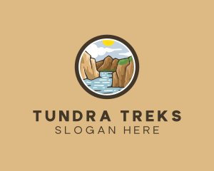 Rustic Mountain River logo design