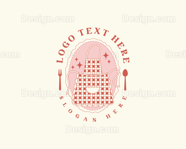 Kitchen Utensils Apron Logo