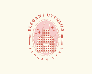 Kitchen Utensils Apron logo design