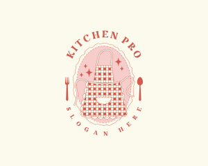 Kitchen Utensils Apron logo design