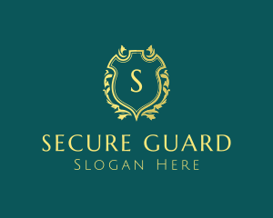 Ornate Floral Shield logo